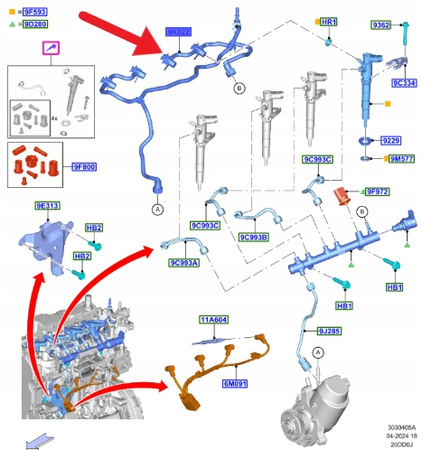 PRZEWÓD PALIWOWY 2.0 ECOBLUE TRANSIT CUSTOM 2019- 2267986 _ KK2Q-9K022-AA