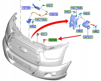 ODBÓJ MASKI FORD TRANSIT / CUSTOM 2012- 2014- 2014984 _ BK21-16C618-AC