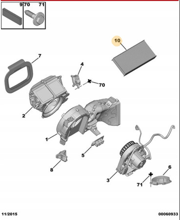 Filtr kabinowy Citroen Jumpy OE 1613733280