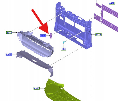 SILNICZEK ŻALUZJI CHŁODNICY TRANSIT COURIER PUMA OE 2684298 _ GN15-8476-AE
