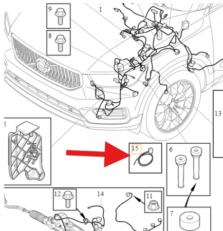 WIĄZKA CZUJNIKA ABS LEWY PRZÓD VOLVO XC40 EX40 2018- OE 32356526
