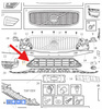 KRATKA ATRAPA DOLNA ZDERZAKA PRZÓD VOLVO XC60 2018- OE 32296071