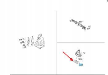 KLOSZ LAMPY TABLICY REJESTRACYJNEJ TYŁ MERCEDES C W203 OE A203820006664