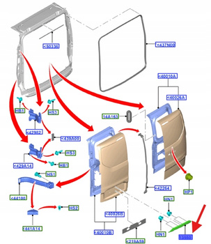 LISTWA ŚWIATEŁ TABLICY REJESTRACYJNEJ CUSTOM 1855437 _ BK21-13N775-CFXWAA