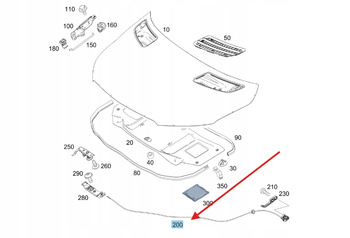 LINKA OTWIERANIA MASKI MERCEDES SPRINTER W907 W910 OE A9078800100