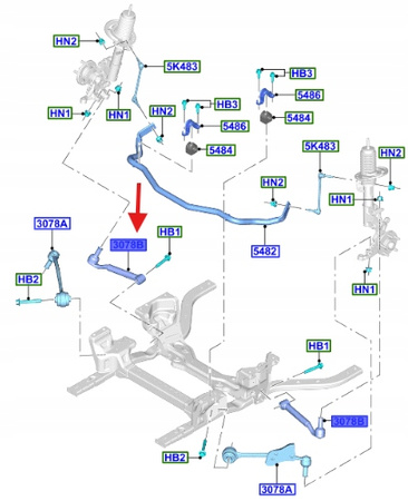 WAHACZ LEWY PRZÓD FORD MUSTANG 2017- OE 2188889 _ JR3C-3A424-DB