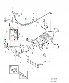 Czujnik temperatury spalin Volvo