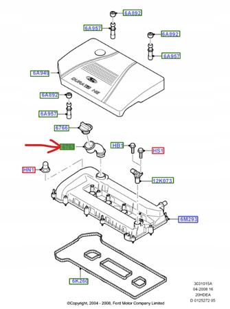 RURA WLEWU OLEJU FORD S-MAX Mk1 GALAXY Mk3 1.8/2.0_1253983_4M5G-6763-AB