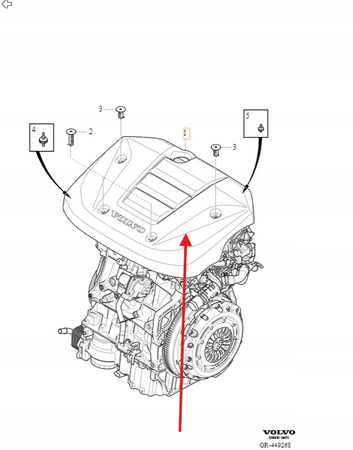 OSŁONA SILNIKA POKRYWA 1.5 B3 VOLVO EX40 XC40 2019- OE 32257420