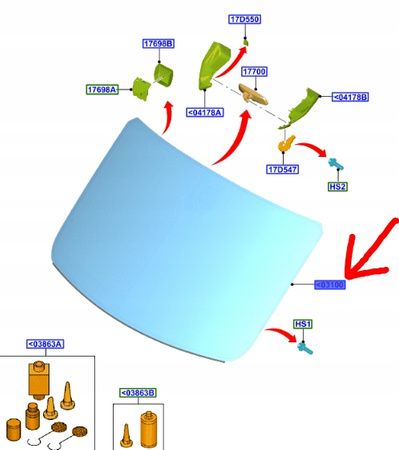 SZYBA PRZEDNIA OGRZEWANA FORD TRANSIT Mk8 2021- 2707337 _ BK31-V03100-VC