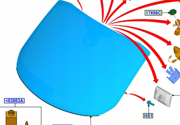 SZYBA PRZEDNIA FORD CUSTOM 2012- 2096402 _ GK21-V03100-GA