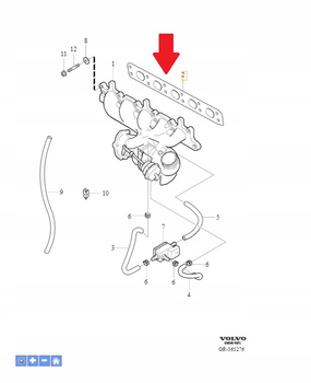 Volvo OE 8699467 uszczelka kolektora wydechowego