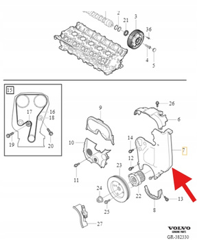 OBUDOWA ROZRZĄDU 2.0 2.4 2.5 B5 VOLVO S60 V60 V40 S40 XC70 OE 30650687