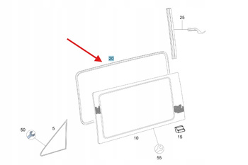 USZCZELKA SZYBY BOCZNEJ MERCEDES VITO W636 W639 OE A6396712420