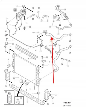 PRZEWÓD RURA CHŁODNICY 2.0 2.4 D5 VOLVO S60 V60 2011- XC60 OE 31294896