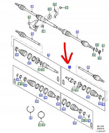 PRZEGUB NAPĘDOWY FORD TRANSIT 2000- 2.0 TDCi_4558430_1C15-3C356-AA