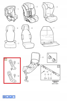 Zestaw mocujący Isofix OE 31470889