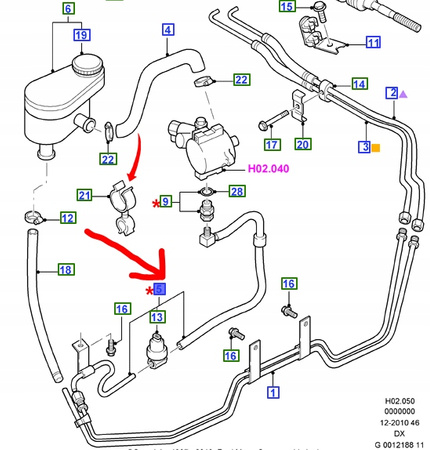PRZEWÓD POMPY WSPOMAGANIA FORD FIESTA 1995-1997 OE _ 1000017 _ 96FB-3A569-EA