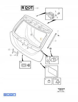 Klapa bagażnika Volvo V60 (11-18) OE 31457729