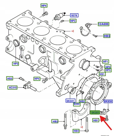 USZCZELNIENIE WAŁU KORBOWEGO FORD RÓŻNE MODELE 1138415 _ 928M-6K318-AC