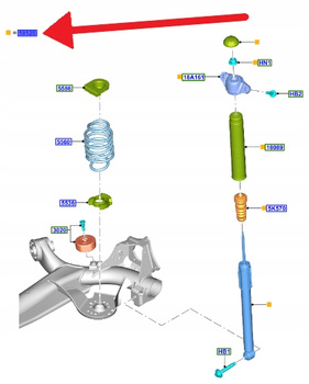 AMORTYZATOR TYŁ PRAWY LEWY FORD FOCUS 2020- OE 2772213 _ JX61-18080-EXB