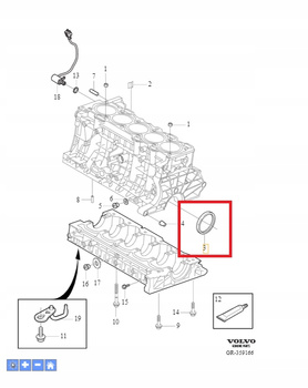 Uszczelniacz wału S60, V60, XC60, V40