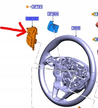 PRZEŁĄCZNIK TEMPOMATU MONDEO 14- EDGE 16- SMAX 15- _ 2509773 _ DG9T-9E740-GF3JA6