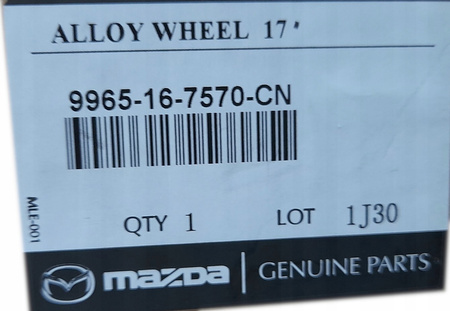 Felga Aluminiowa Mazda 6 2018 - Sedan / Combi_9965167570CN