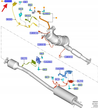 CZUJNIK CIŚNIENIA SPALIN 2.0 ECOBLUE TRANSIT 2022- 2531481 _ KK31-5H295-CC
