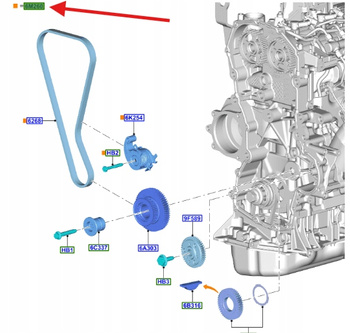 ZESTAW ROZRZĄDU TRANSIT CUSTOM 2016- 2.0 ECOBLUE 2631801 _ GK2Q-8A615-AC