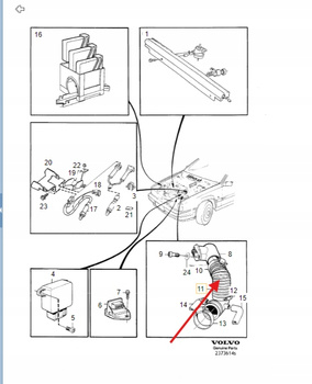 PRZEWÓD POWIETRZA DOLOT 2.0 2.5 B5 VOLVO S70 V70 1997- 850 1993- OE 9179301