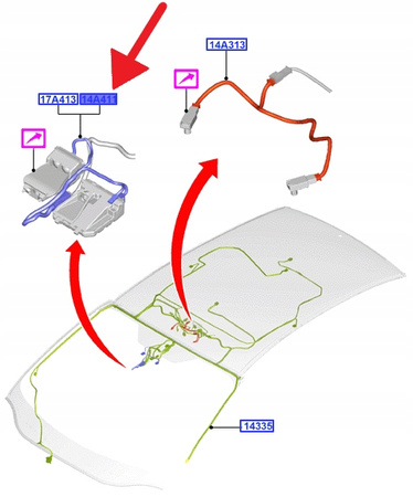 WIĄZKA SZYBY PRZÓD FORD FOCUS 2017- 18 OE 2131941 _ F1ET-14G533-AB
