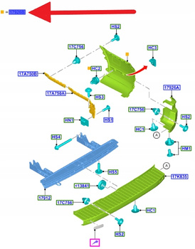 LISTWA PRAWY TYŁ ZDERZAKA FORD OE TRANSIT 2014- 2402557 BK31-17926-CD5YZ9