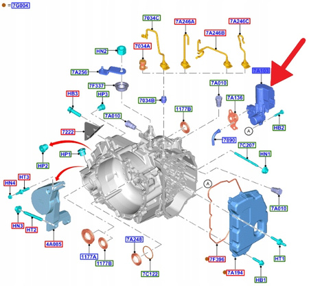 POMPA OLEJU SKRZYNI BIEGÓW 6F MIDRANGE FORD OE 2198420 _ DG9P-7P086-DE