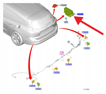 MODUŁ STEROWNIK PARKOWANIA PDC TRANSIT FOCUS 2018- 2398033 _ KU5T-15K866-CJ