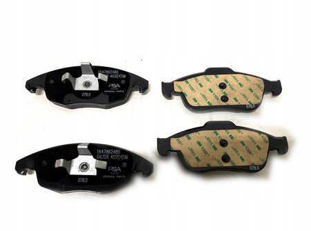 Citroen OE 1647862480 zestaw klocków hamulcowych, hamulce tarczowe