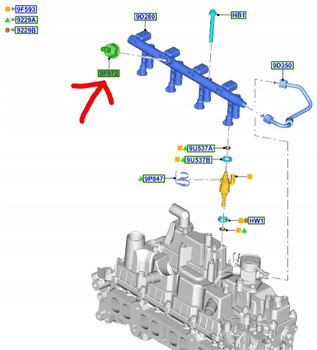 CZUJNIK CIŚNIENIA PALIWA 1.5 EB MONDEO FOCUS KUGA 2012909 _ DS7G-9F972-EA