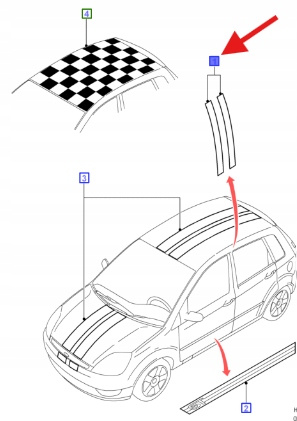 NAKLEJKI FORD FUSION 2002- 1207483 _ AM2N1J-B24472-AB