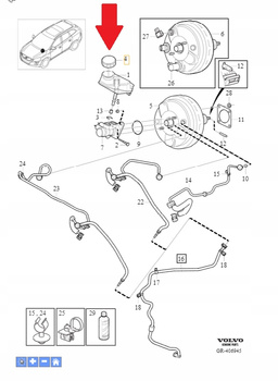 Korek zbiornika płynu hamulcowego OE 32256526