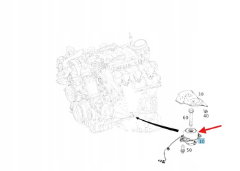 PODUSZKA SILNIKA LEWA DIESEL M642 MERCEDES ML GLE W166 W292 OE A1662406817