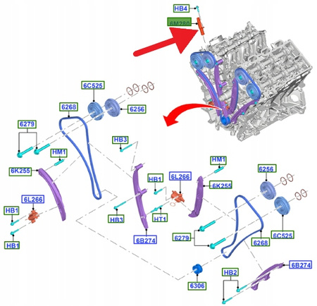ZAWÓR ZMIENNYCH FAZ ROZRZĄDU 5.0 MUSTANG 2017- 23- 2021976 _ HL3E-6B297-DD