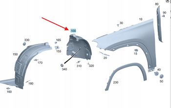 NADKOLE LEWY PRZÓD MERCEDES MAYBACH GLS W167 OE A1676908912