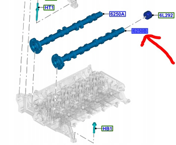 WAŁEK ROZRZĄDU WLOT FORD TRANSIT Mk6 Mk7 2.4 TDCI _1704531_BK3Q-6A270-AA