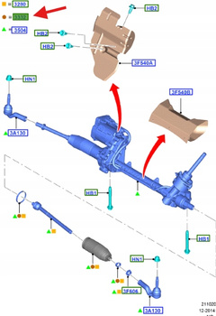 OSŁONY PRZEKŁADNI KIEROWNICZEJ MONDEO S-MAX GALAXY 5253030 _ DG9C-3F891-BA