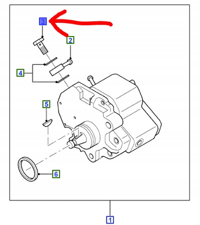 ŚRUBA BANJO POMPY WTRYSKOWEJ FORD RANGER 2006- 5145084 _ 9M34-9905-AA
