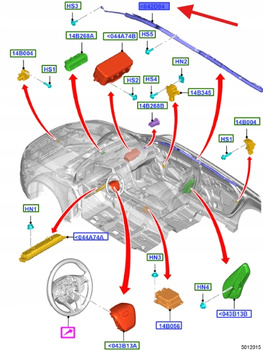PRAWA KURTYNA PODUSZKI POW. FORD MONDEO MK5 2184413 _ DS73-54042D94-BH