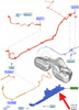 OSŁONA PRZEWODU PALIWA 2.3 EB 5.0 MUSTANG 2015- OE 2594646 _ FR3C-9E313-AD