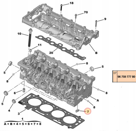 ZAWÓR ZWROTNY OLEJU CITROEN C4 C5 DS4 DS5 JUMPER JUMPY OE 9840865680