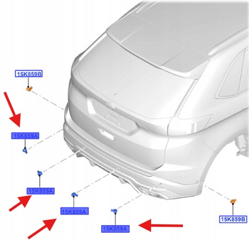 CZUJNIK PARKOWANIA TYŁ FORD EDGE 2016- 2018 1929496 _ GT4T-15K859-EA