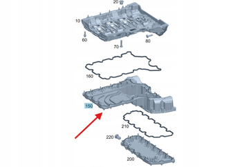 MISKA OLEJOWA BENZYNA M254 DIESEL M654 MERCEDES OE A6540140501